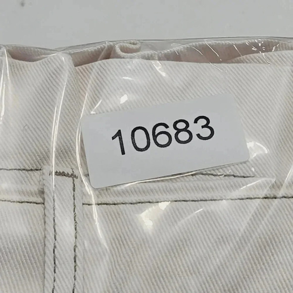 Free People Women's Denim Shorts Size 4 High Rise Button Fly Beige - Picture 8 of 8